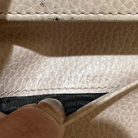 Gucci Marmont Calfskin Pebbled Leather Trifold Wallet